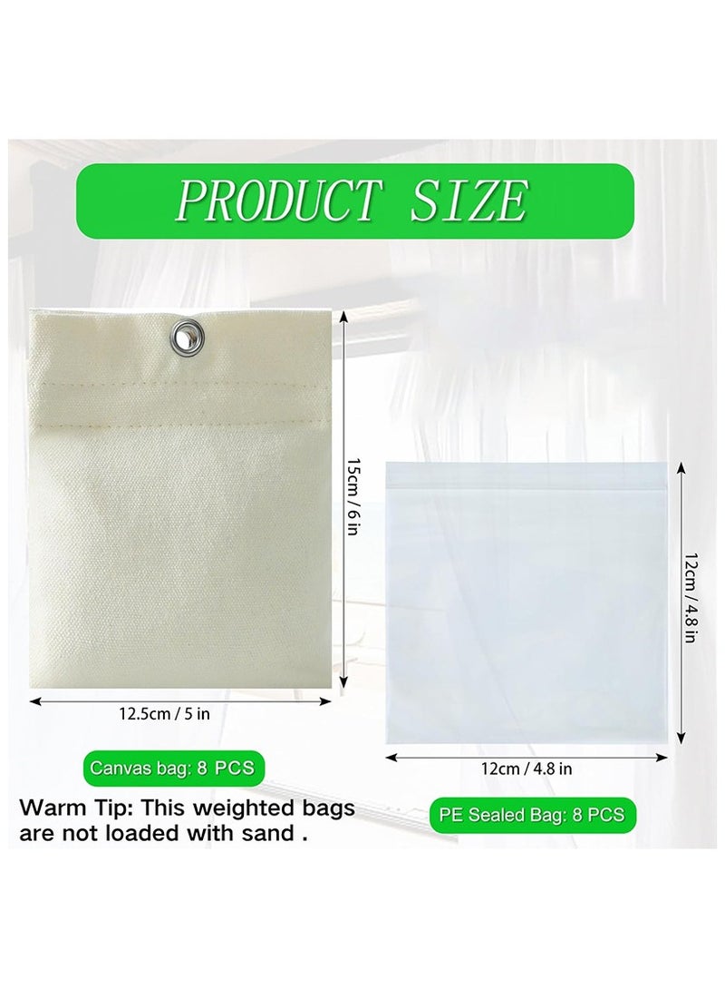 general Eight-piece outdoor curtain weight bags with fixed clips curtain weighting bags and curtain bottom weight bags for gazebo curtains - Image 5