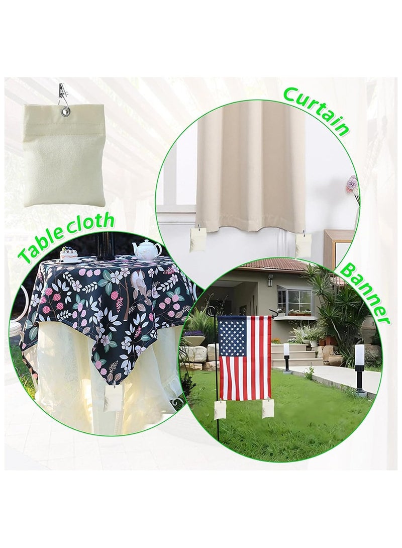 general Eight-piece outdoor curtain weight bags with fixed clips curtain weighting bags and curtain bottom weight bags for gazebo curtains - Image 3