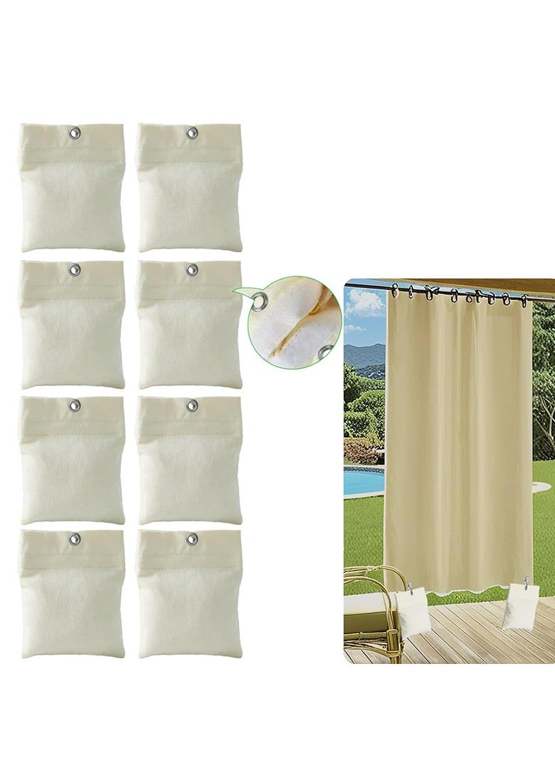 general Eight-piece outdoor curtain weight bags with fixed clips curtain weighting bags and curtain bottom weight bags for gazebo curtains - Image 1
