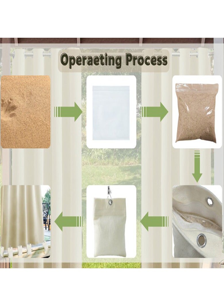 general Eight-piece outdoor curtain weight bags with fixed clips curtain weighting bags and curtain bottom weight bags for gazebo curtains - Image 4