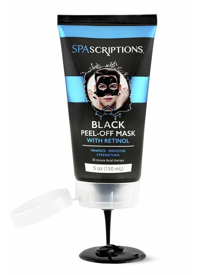 spascriptions قناع تقشير أسود للرجال مع الريتينول - Image 2