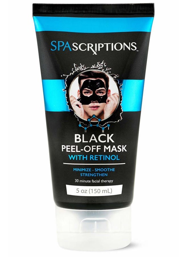 spascriptions قناع تقشير أسود للرجال مع الريتينول - Image 1