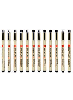SYOSI Micro Line Pens Set, 12Pcs Different Sizes Felt Tip Waterproof Archival Ink Pen Fineliner for Sketching Anime Artist Illustration Product Architectural Design  - Image 1