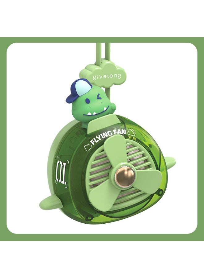 Nariele New USB Cute Pet Airplane Neck Hanging Small Fan