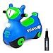 Waddle Bouncy Hopper Inflatable Hopping Animal Scooter Indoors and Outdoor for Toddlers and Kids Pump Included Boys and Girls Ages 2 Years and Up Blue Zoomer - Image 2