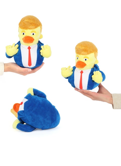 Trump Duck Plush Toy | Creative and Quirky Cute Home Decoration Lightweight Adorable, Perfect for Gifting Collecting(20*22*24cm）