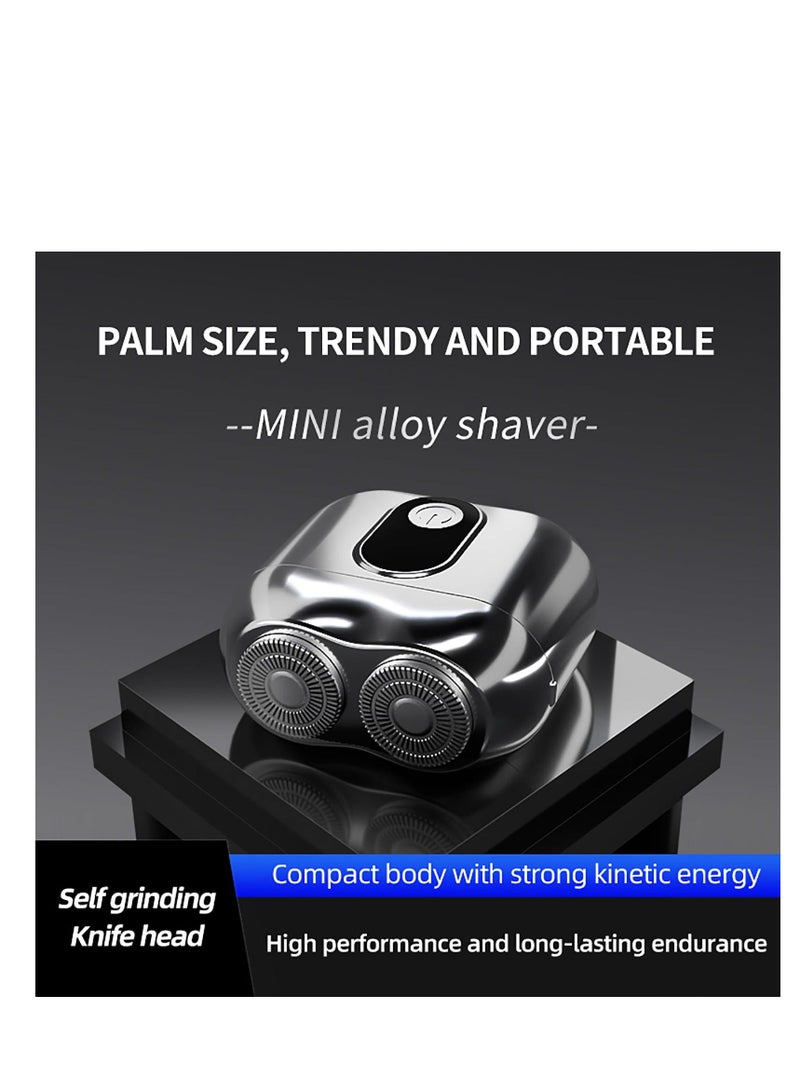 Mini Electric Shaver, Wet Dry Portable Electric Shavers for Men Women, Electroplated Body and Magnetic Shaver Head, Waterproof,Travel Size Toiletries for Travel Car Home, Ideal Gift for Men - Image 5