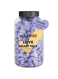 waxkiss Love Heart Wax Beads For Hair Removal - 10.6 Oz Professional Lavender Wax Beans For Waxing Arms, Legs & Body  - Image 1