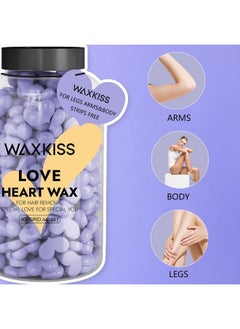 waxkiss Love Heart Wax Beads For Hair Removal - 10.6 Oz Professional Lavender Wax Beans For Waxing Arms, Legs & Body  - Image 3