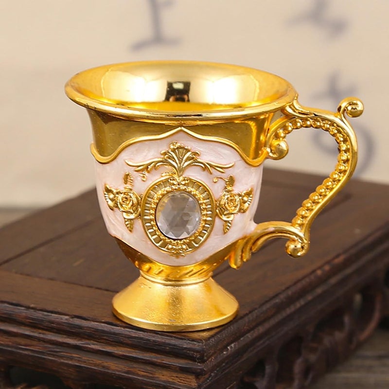 عبوة تحتوي على كأسين أنيقتين من سبائك الزنك بتصميم أوروبي، للديكور المنزلي والحفلات - Image 4