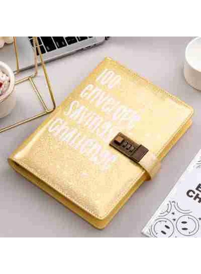 Bluejw Cross-border 100 Envelope Challenge 100 Notepad Password Lock Hand Ledger Loose-leaf Savings. - Image 1