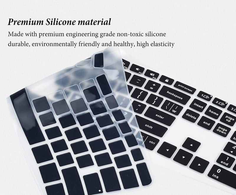 CASEDAO Keyboard Cover Skin for Logitech K860 Ergonomic Keyboard, Logitech Ergo K860 Wireless Ergonomic Keyboard Protector, K860 Split Keyboard Accessories-Black  - Image 3