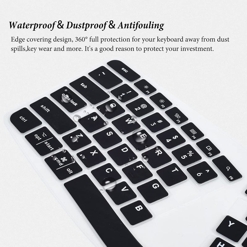 CASEDAO Keyboard Cover Skin for Logitech K860 Ergonomic Keyboard, Logitech Ergo K860 Wireless Ergonomic Keyboard Protector, K860 Split Keyboard Accessories-Black  - Image 5