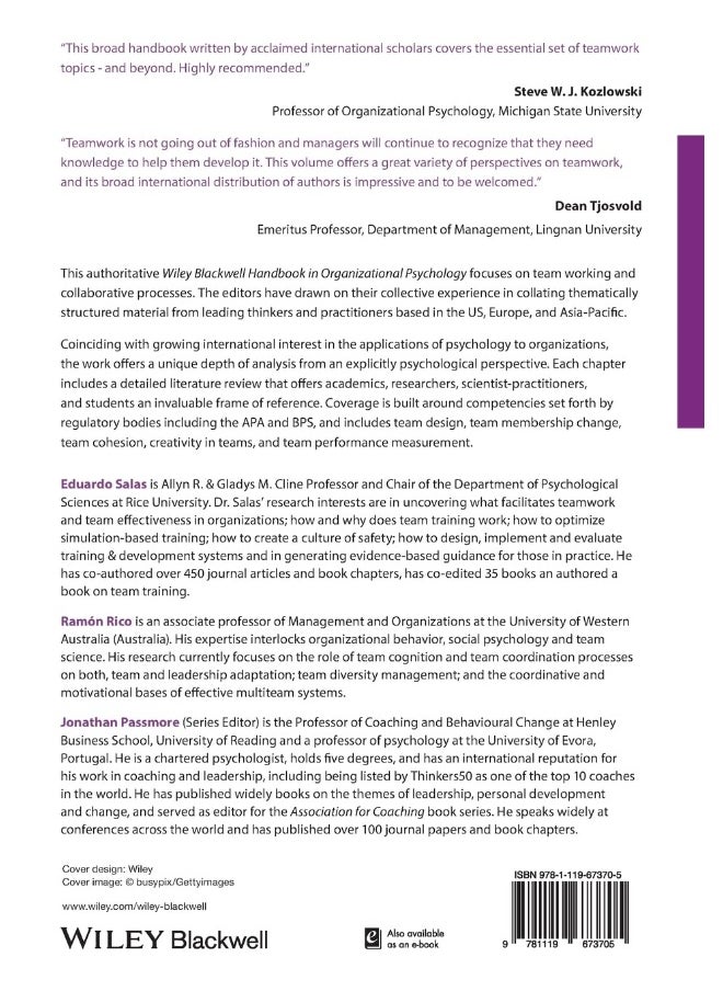 null - The Wiley Blackwell Handbook of the Psychology of Team Working and Collaborative Processes - Image 1