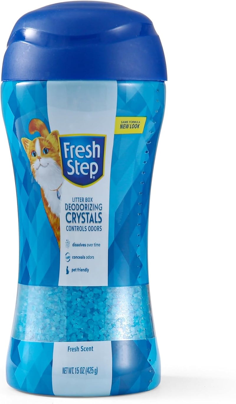Fresh Step Cat Litter Crystals in Fresh Scent - Cat Litter Box Deodorizer - Combats Odors and Neutralizes Smells to Keep Your Home Clean, 15 Ounce - 3 Pack - Image 2