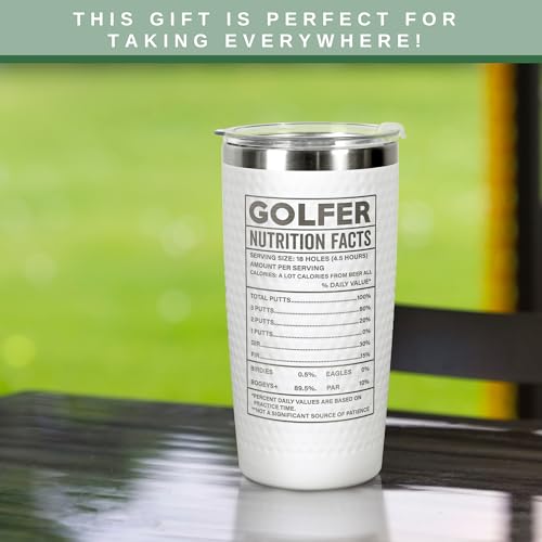 HUNIGIFT Golf Gifts for Men, Grandpa, Uncle, Golfer, Boss, Dad, Husband, Him, Boyfriend - Grandpa Uncle Gifts - Birthday, Christmas Gift for Golfers Men - 20 Oz Life Full Of Important Choices Tumbler - Image 5
