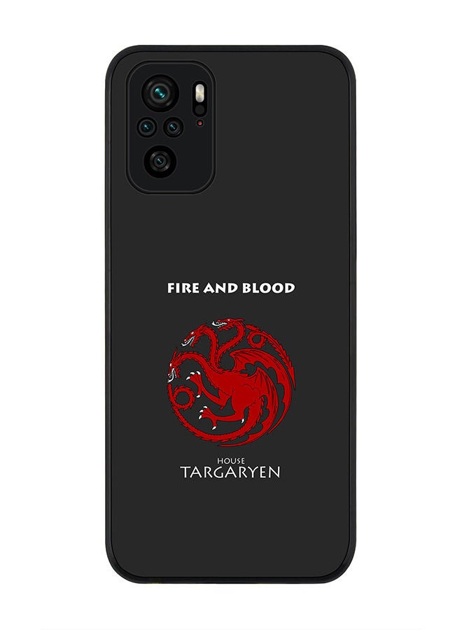 Stylizedd Rugged Black edge case for Redmi Note 10S/Redmi Note 10 4G Slim fit Soft Case Flexible Rubber Edges Anti Drop TPU Gel Thin Cover - GOT House Targaryen - Image 1