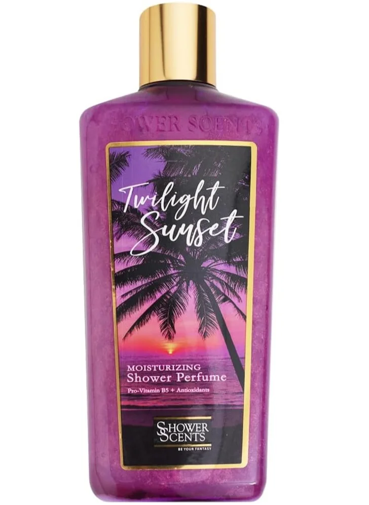 Shower Scents Shower Scents Twilight Sunset Shower Perfume 312 ml - Glittery Texture Shower Gel, Long Lasting Fine Fragrance with Moisturizing Formula, Vitamin E, Pro-Vitamin B5 and Antioxidants