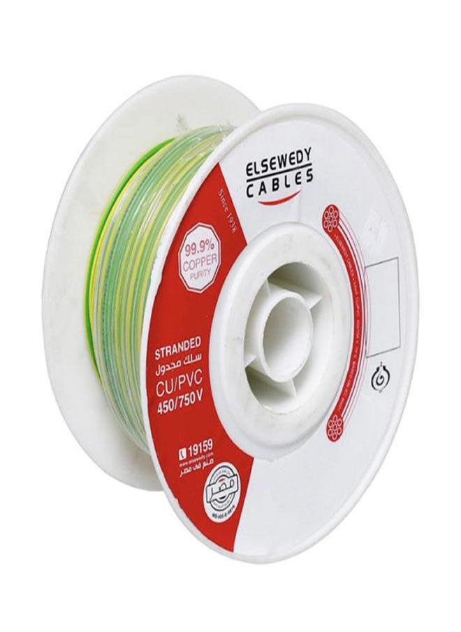 Swedish Co. 1.5Mm Stranded Copper Wire Swedish Electric Green X Yellow 