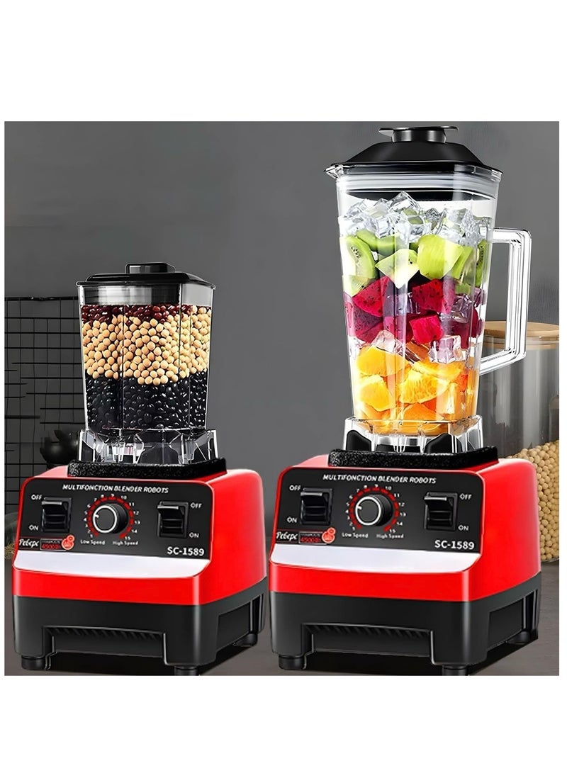 خلاط كهربائي عالي الأداء - سعة 2 كوب، متعدد الوظائف لتحضير العصائر والمثلجات المطحونة وغيرها - Image 1