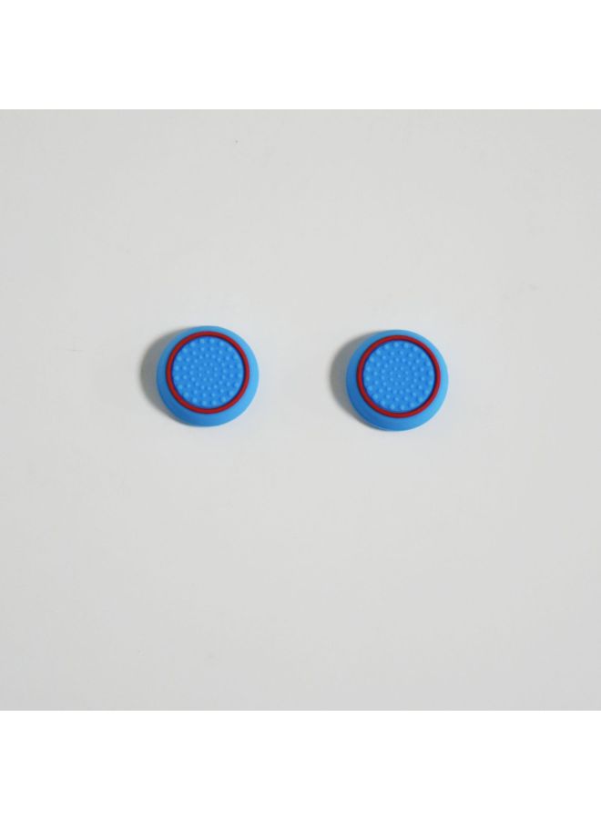 Loquat Ps4 Rocker Cap PS3 PS5 XBOXONE 360 Luminous Cap Luminous Mushroom Head Two-color Handle Silicone-Product Color:PS-Blue Background Red Circle 27  - Image 1