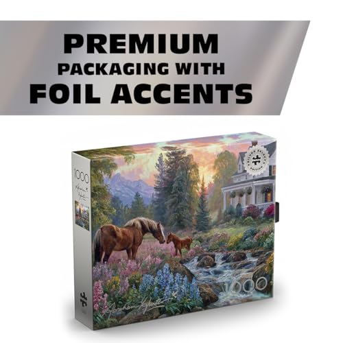 Buffalo Games Silver Select Abraham Hunter Floral Pasture 1000 Piece Jigsaw Puzzle for Adults Challenging Puzzle Perfect for Game Nights PrecisionCut Pieces - Image 5