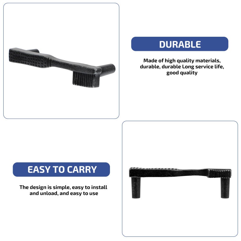 Matte Gray Black Alloy Toothbrush Shaped Cabinet Pull Handle For Drawer Wardrobe Door - Image 4