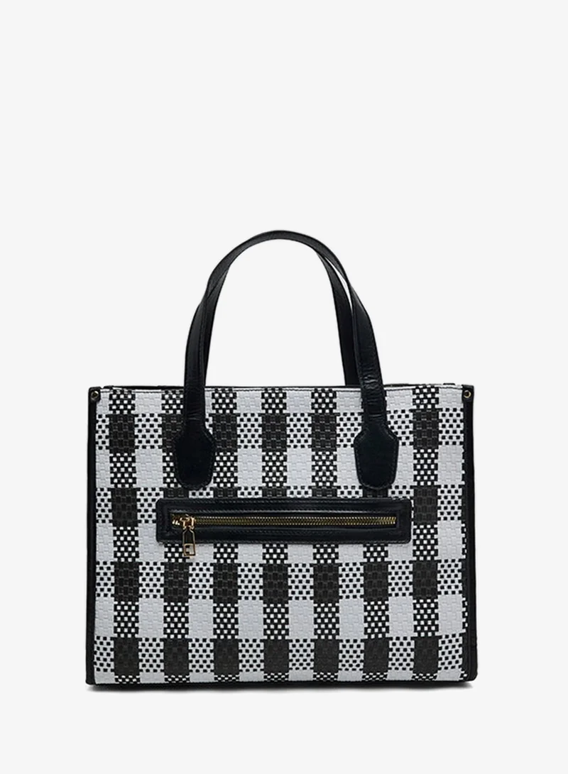 أر أند بي Checked Tote Bag