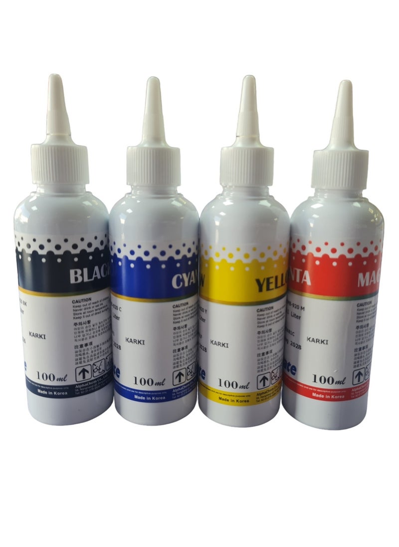Ink Mate - Printer Refill Ink, Universal Bulk Refillable Ink Kit System for Refilling Ink Cartridges Compatible with Canon HP 100ML, B C Y M - Image 1