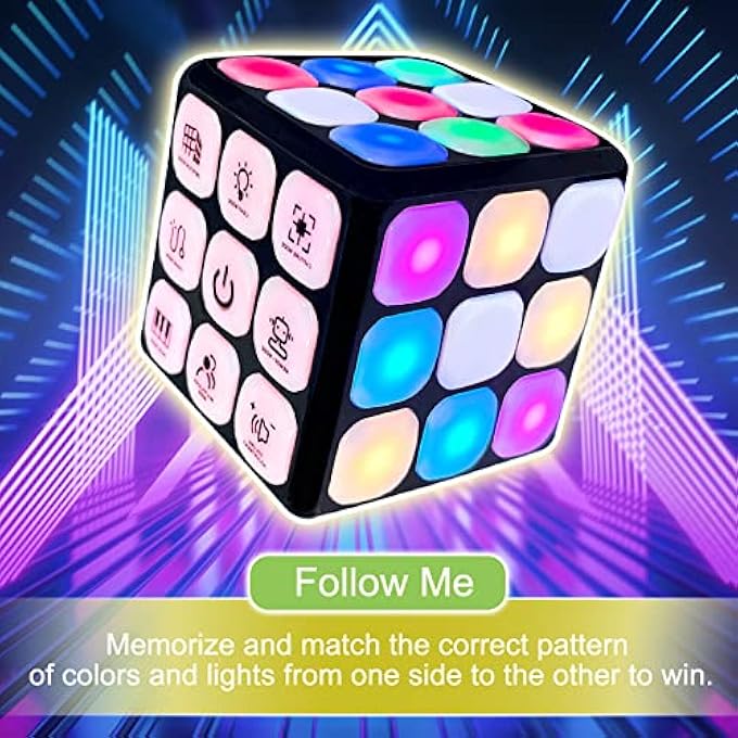 FLASHING CUBE ELECTRONIC MEMORY & BRAIN GAME | 4-IN-1 HANDHELD GAME FOR KIDS | STEM TOY FOR KIDS BOYS AND GIRLS | FUN GIFT TOY FOR KIDS AGES 6-12 YEARS OLD - Image 5
