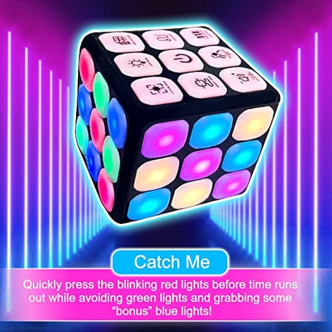 FLASHING CUBE ELECTRONIC MEMORY & BRAIN GAME | 4-IN-1 HANDHELD GAME FOR KIDS | STEM TOY FOR KIDS BOYS AND GIRLS | FUN GIFT TOY FOR KIDS AGES 6-12 YEARS OLD - Image 4