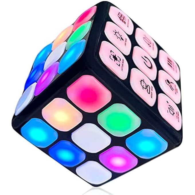 FLASHING CUBE ELECTRONIC MEMORY & BRAIN GAME | 4-IN-1 HANDHELD GAME FOR KIDS | STEM TOY FOR KIDS BOYS AND GIRLS | FUN GIFT TOY FOR KIDS AGES 6-12 YEARS OLD - Image 1