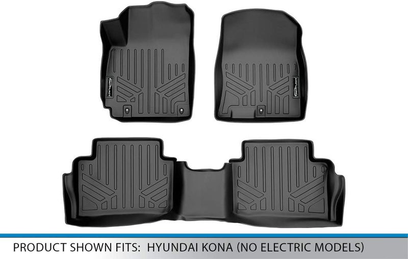 MAX LINER Custom Fit Floor Mats 2 Row Set Black for 2018-2022 Hyundai Kona - Image 5