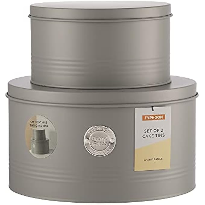 Typhoon Living Set Of 2 Grey Cake Tins - Image 2
