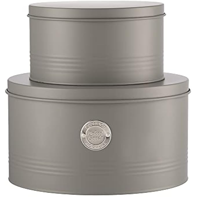 Typhoon Living Set Of 2 Grey Cake Tins - Image 1