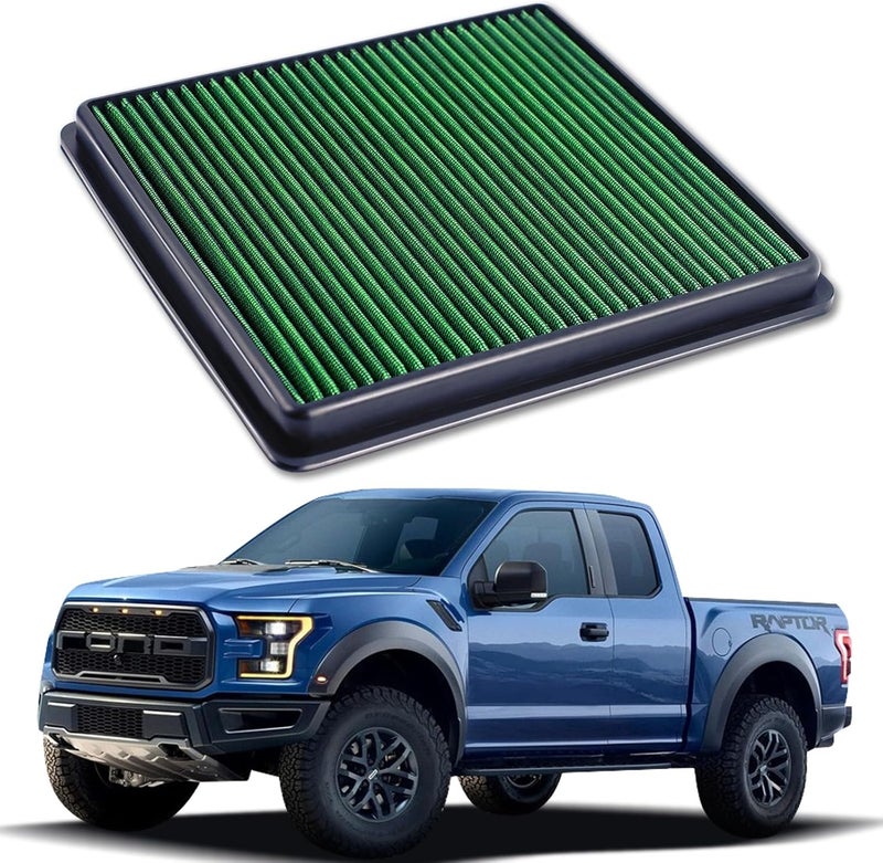 KNSPEC High Performance Engine Air Filter - Washable & Reusable for Ford F150, F250, F350, F450, F550, F650 (2007-2021) - Image 1