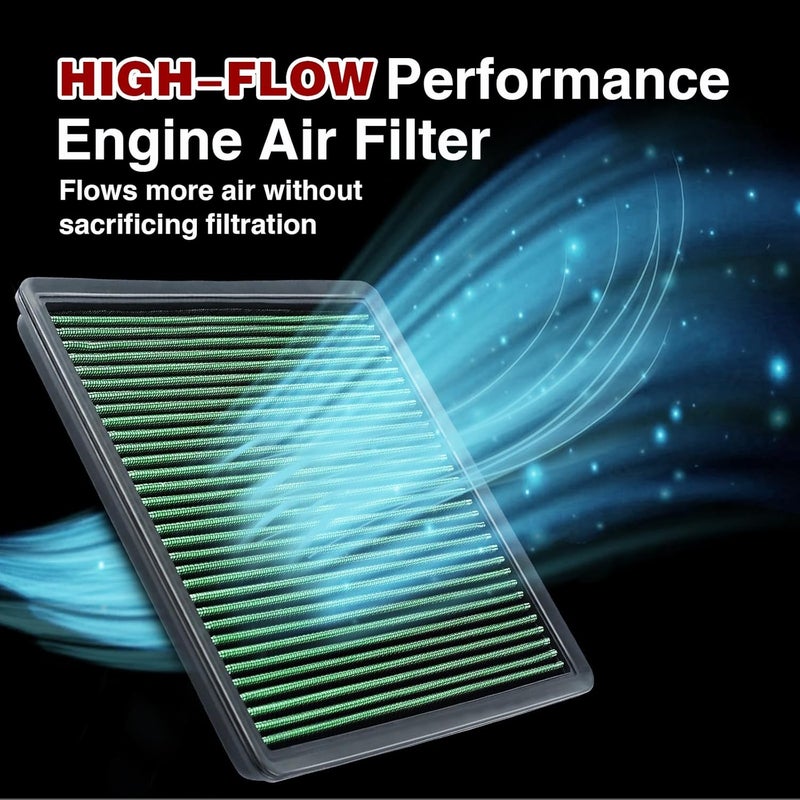 KNSPEC High Performance Engine Air Filter - Washable & Reusable for Ford F150, F250, F350, F450, F550, F650 (2007-2021) - Image 5