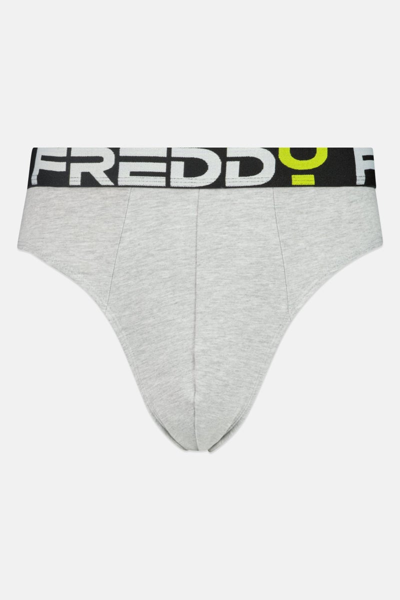 FREDDY Men Brand Logo Brief, Grey - Image 1