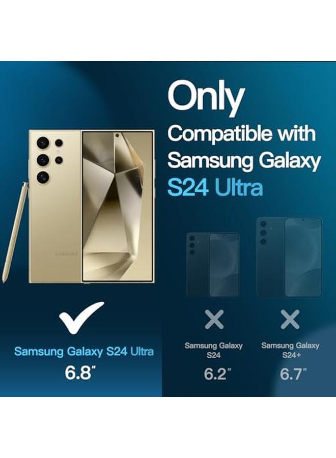 جي تيك واقي شاشة بتغطية كاملة لهاتف Samsung Galaxy S24 Ultra 5G مقاس 6.8 بوصة من الزجاج المقوى مع أداة تثبيت سهلة ومتوافق مع معرف بصمة الإصبع، عبوة من 3 قطع شفافة عالية الدقة - Image 3