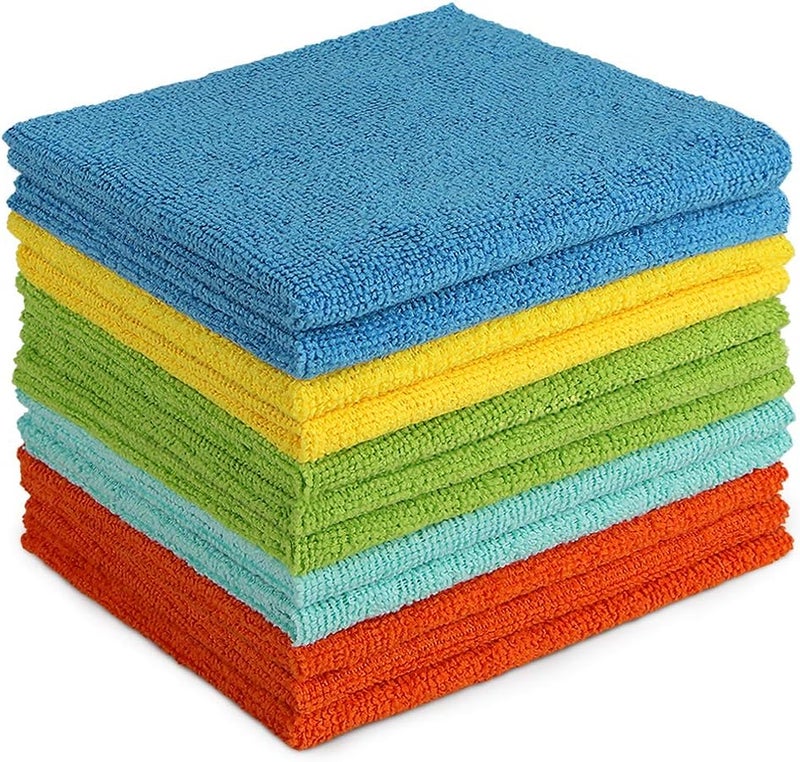 AIDEA Microfiber Cleaning Cloths - All-Purpose, Highly Absorbent, Lint Free, 12 Pack (12in x 12in) - Image 1