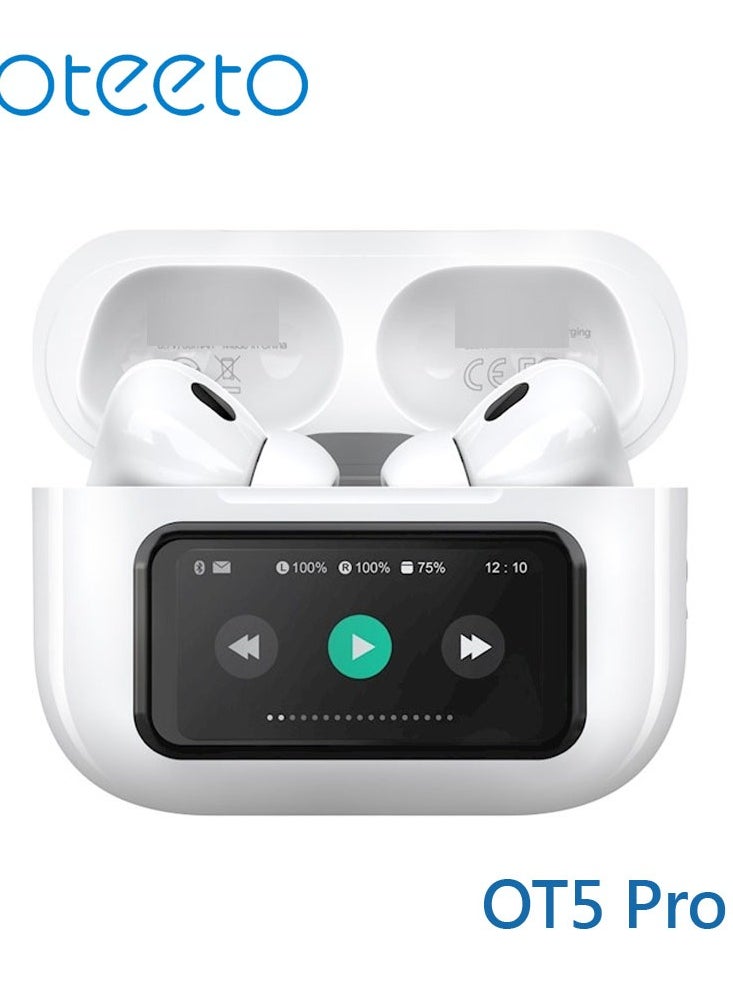 Oteeto Oteeto OT5 Pro Wireless Eabuds With Smart Diplay Hi-Fi Sound Quality and Noise Cancellation Designed For Android Mobiles and Tablets  - Image 2