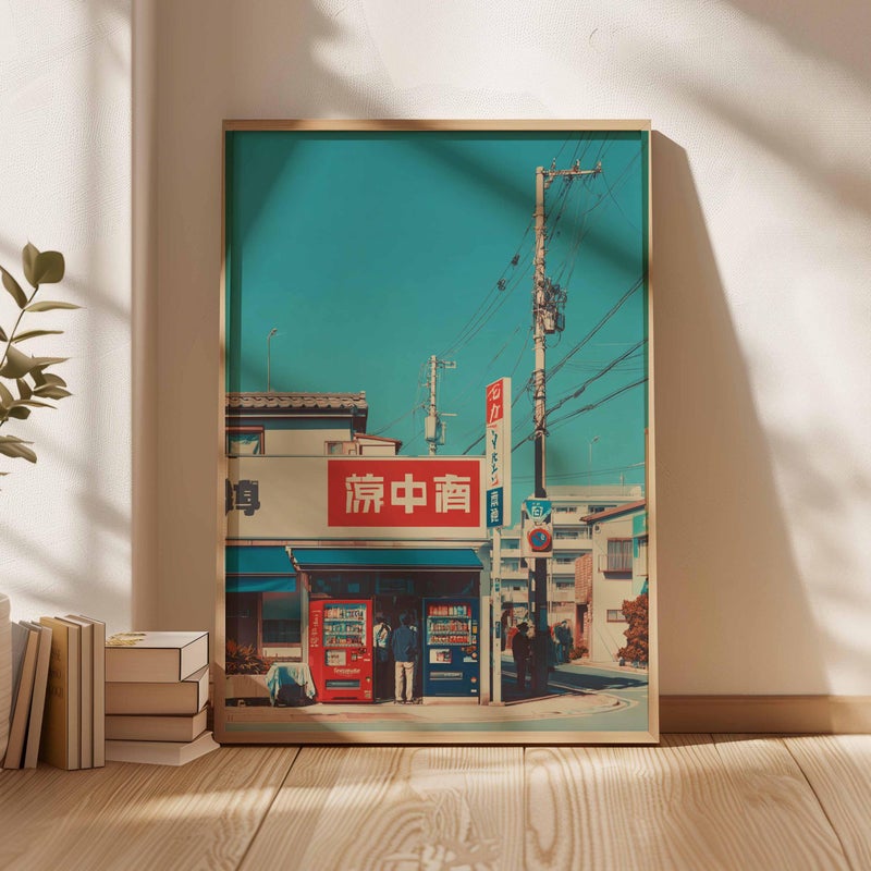 TNESSENTIAL Tokyo Street Poster, Japan Travel Poster, Japanese Vending Machine Art, Retro Tokyo Wall Print, Urban Japan Poster, Aesthetic City Decor - Image 2