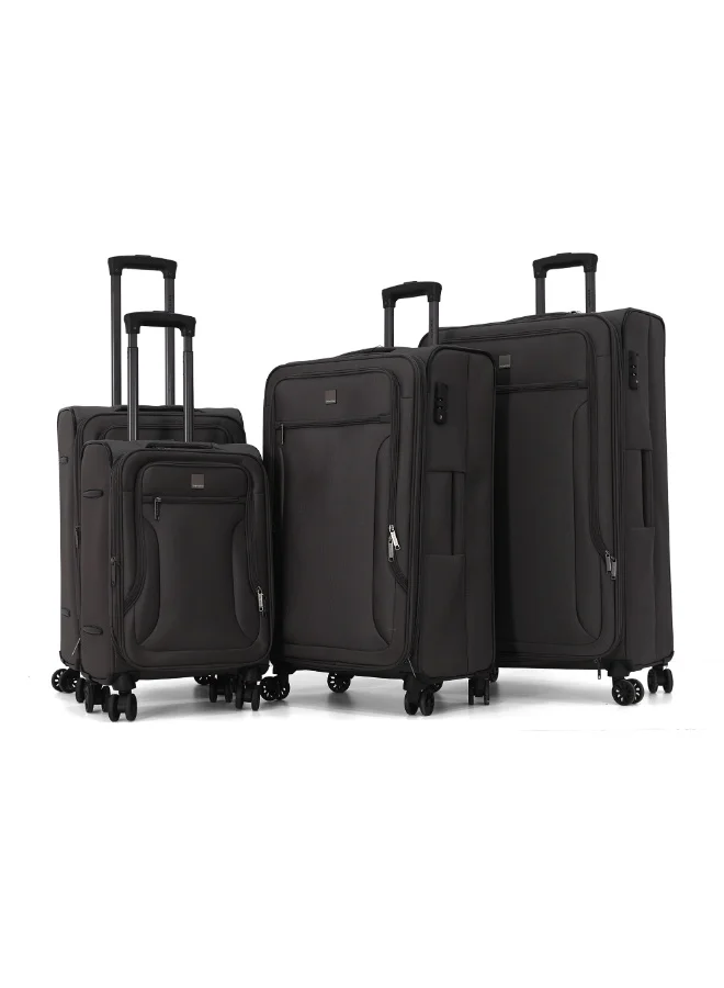 Travelite 4 Piece Soft Luggage Set with TSA Lock, 4 Wheel Spinner Suitcase Set, Lightweight Expandable Travel Bags with Multiple Compartments, 32 Inch, 28 Inch, 24 Inch & 20 Inch,