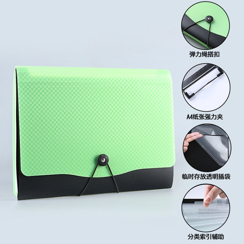 Two-In-One Organ Bag Folder 13 Grid Student Test Paper Organizing Storage Folder Office Data Classification File Package - Image 1