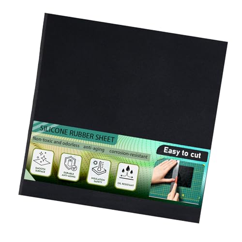 FOYLEAD Rubber Sheet Heavy Duty Silicone Gasket Material 12 x 12 125 Thickness for DIY Gaskets Pads Seals Crafts Flooring Cushioning AntiVibration