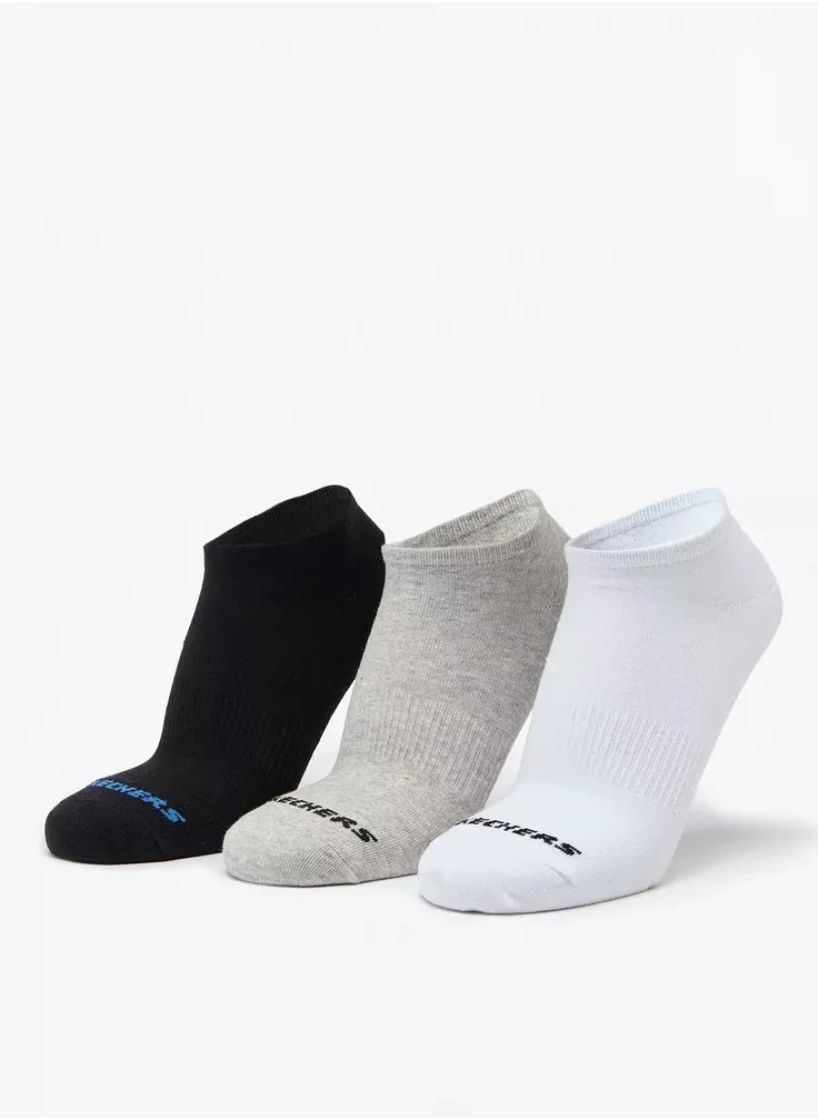 SKECHERS 3 Pack Non Terry No Show Socks
