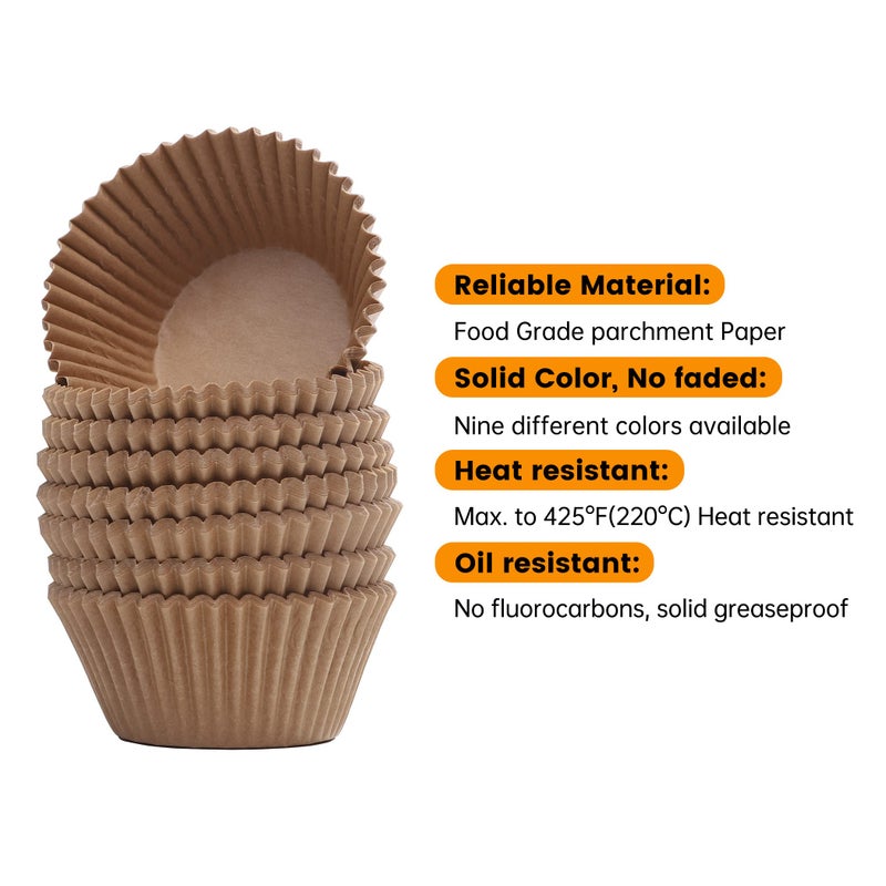 Bake Choice Non-Stick 400pcs Mini Cupcake Liners for Baking, Natural parchment muffin liners for Mini Muffin Pan, Cupcake Pan, Food Grade, Non Stick, Greaseproof - Image 4