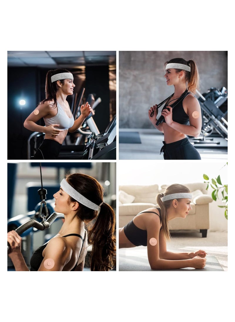 RATSAW - 25Pcs Waterproof Adhesive Patches Sport Sensor Covers Strong Skin Grip Adhesive Patches Comfortable And Firm Sensor Gasket 10 To 14 Days Of Sweat Protection CGM Patches Skin Colour - Image 1