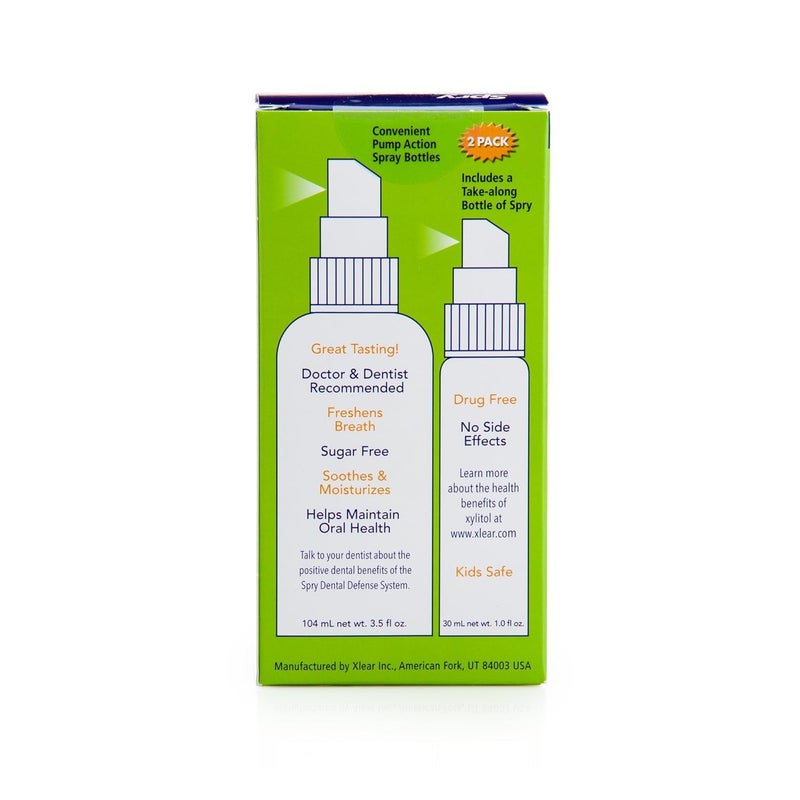 Xlear Spry Natural Xylitol Moisturizing Dry Mouth Spray, Stop Bad Breath, Increase Saliva Production, Non-GMO, Gluten-Free On The Go Oral Care with Spearmint Flavor, 4.5 fl.oz (Pack of 1) - Image 5