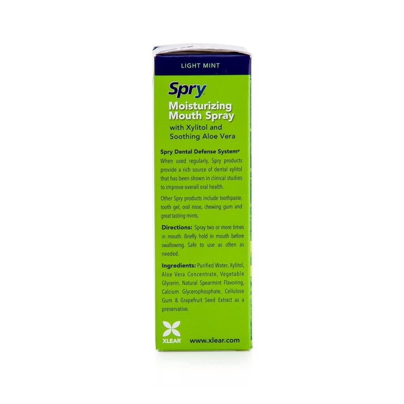 Xlear Spry Natural Xylitol Moisturizing Dry Mouth Spray, Stop Bad Breath, Increase Saliva Production, Non-GMO, Gluten-Free On The Go Oral Care with Spearmint Flavor, 4.5 fl.oz (Pack of 1) - Image 4